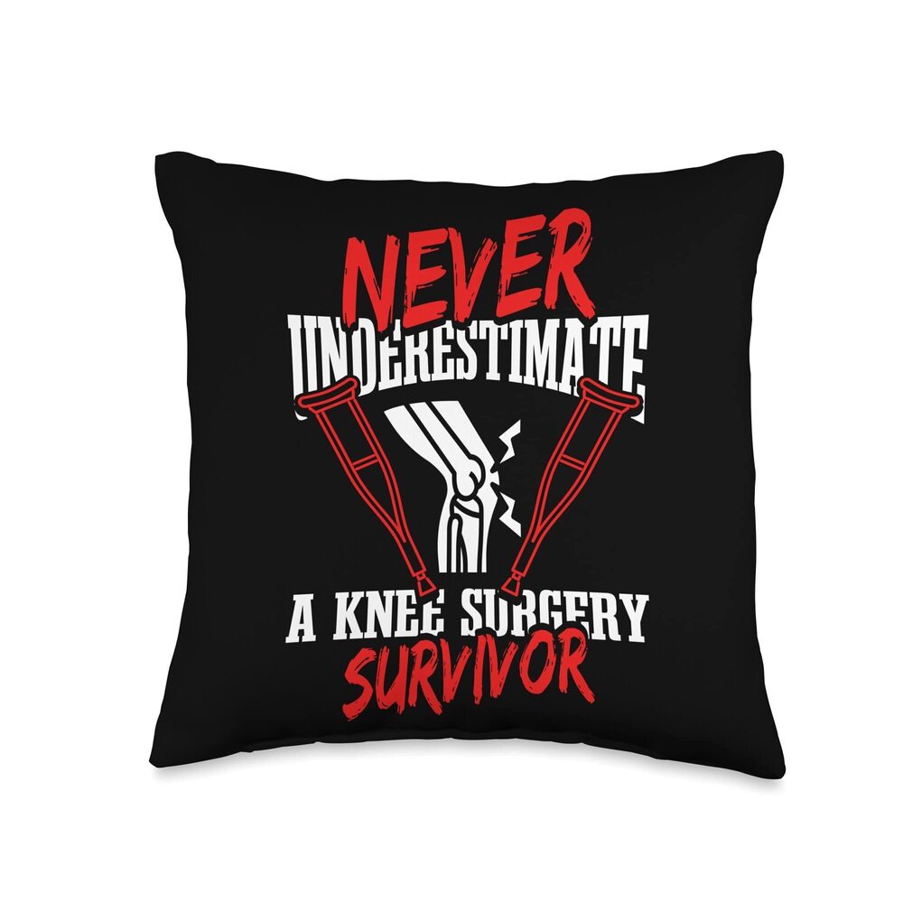 2653 Knee Replacement Knee Surgery Survivor Throw Pillow